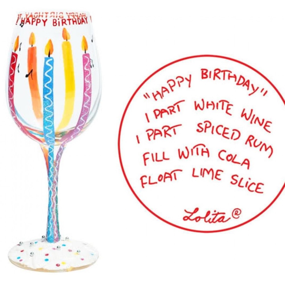 Lolita HAPPY BIRTHDAY Glass
